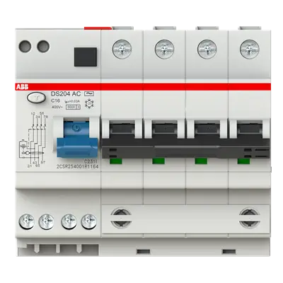 ABB GS204 AC-C25/0.03 RCBO 4P 25A 30mA Type AC