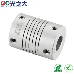 GM Aluminium Helical Beam Coupling, Spiral Cut, Set Screw