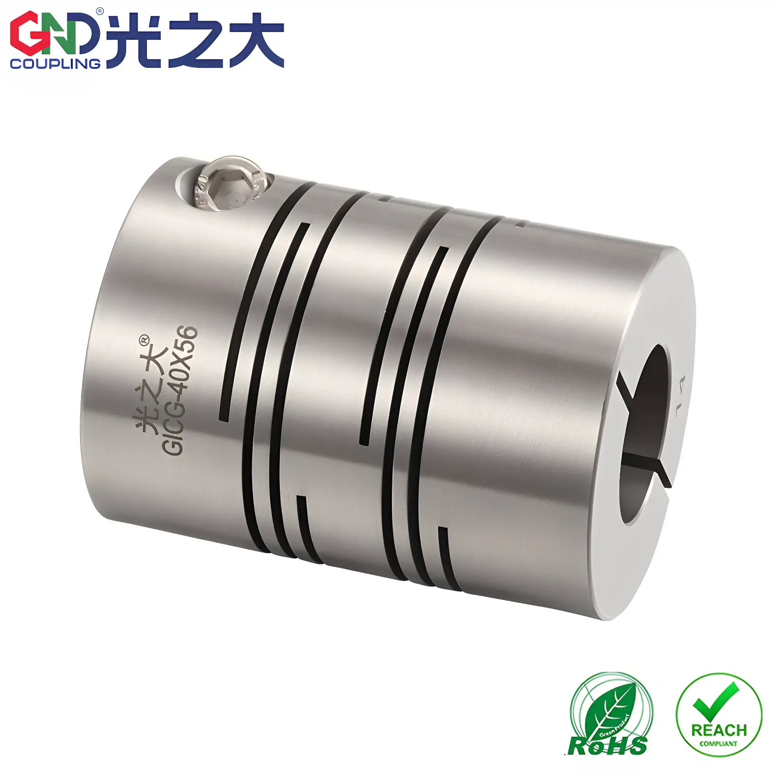 GICG Stainless Steel Beam Coupling, Parallel Slit, Clamp Type