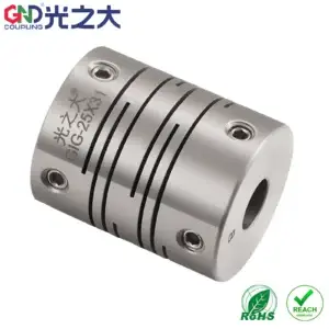 GIG Stainless Steel Beam Coupling, Parallel Slit, Set Screw