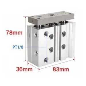 Airtac TCL20X25S TCL Compact Cylinder