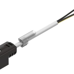 Festo KMEB-1-24-2.5-LED plug socket with cable and led, part number 151688, for MHE series solenoid valves