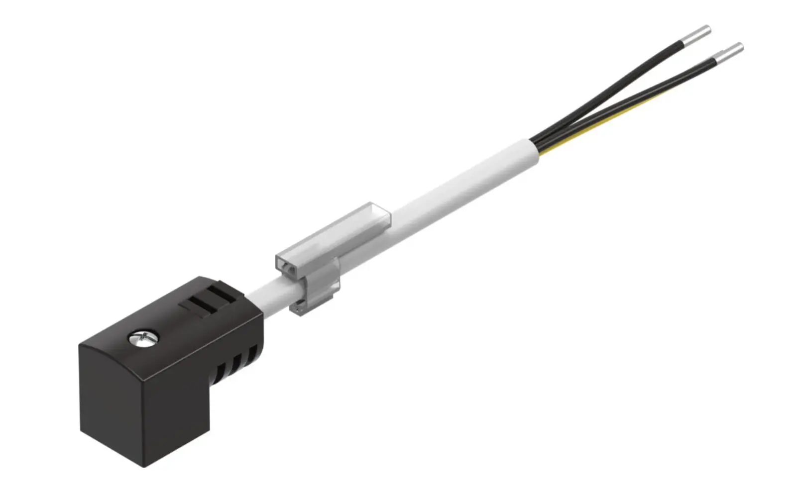 Festo KMEB-1-24-2.5-LED plug socket with cable and led, part number 151688, for MHE series solenoid valves