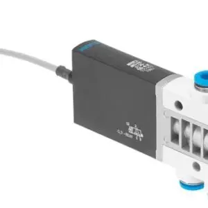 Festo MHE3-M1H-3/2G-QS-6-K solenoid valve, part number 525152, 3/2-way normally closed with QS-6 push-in, 6 mm connections