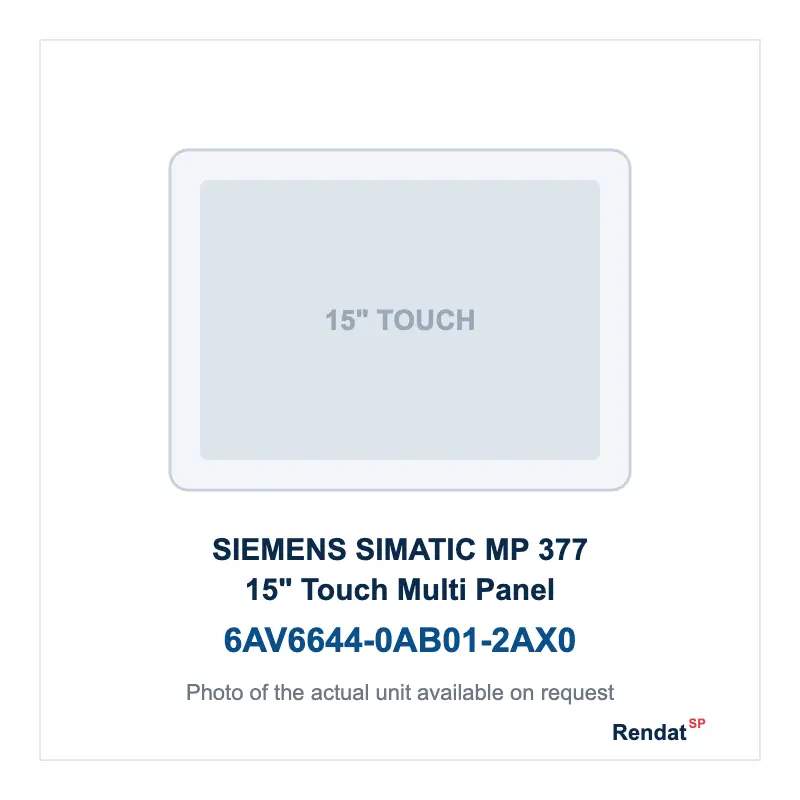 Siemens SIMATIC MP 377 15 inch Touch multi panel 6AV6644-0AB01-2AX0 - photo on request