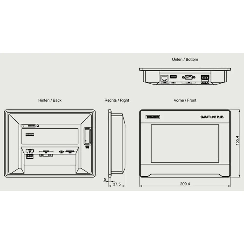 Siemens 6AV6648-2AC11-3AX0 SIMATIC HMI Smart Plus 700 IE 7" Touch Panel