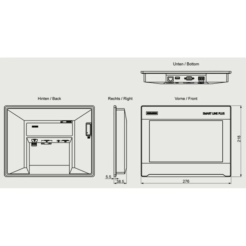 Siemens 6AV6648-2AE11-3AX0 SIMATIC HMI Smart Plus 1000 IE 10" Touch Panel