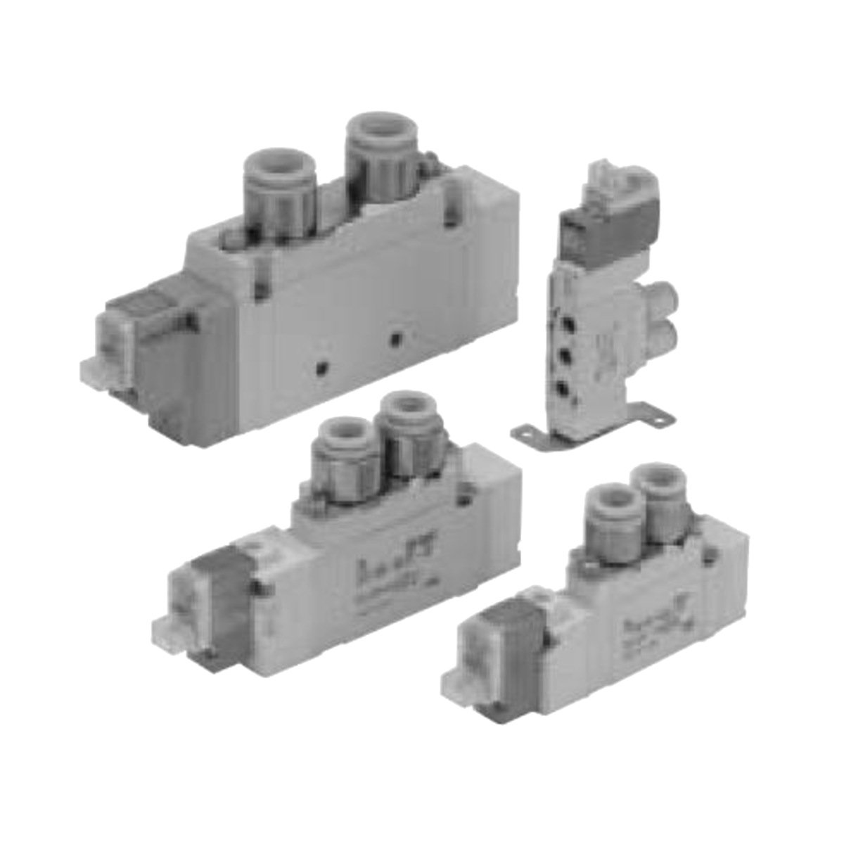 SMC SY series 5 port solenoid valve body ported single unit